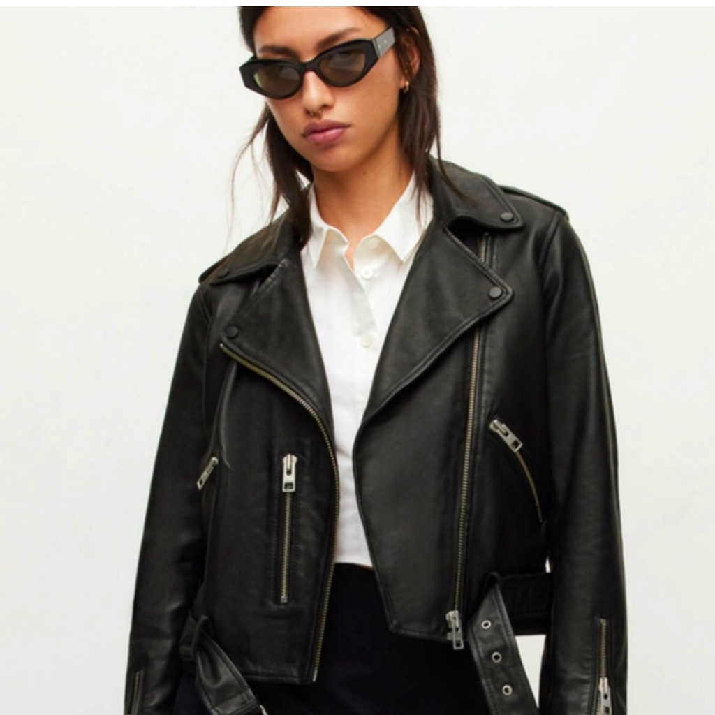 Nwt All Saints Balfern Leather Jacket